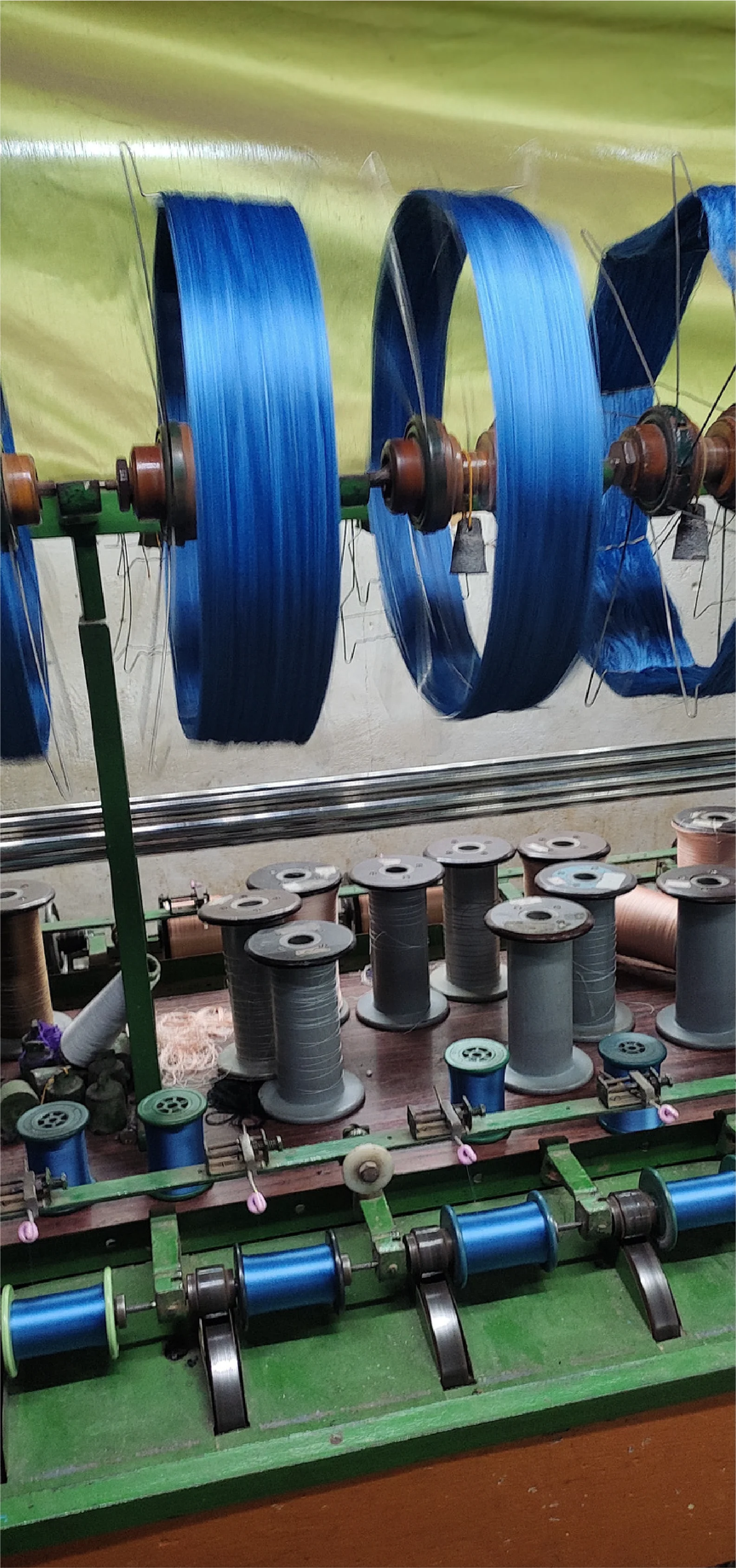 Automated yarn winding lines